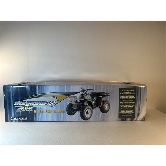 ERTL Polaris Magnum 500 ATV Ford Pickup & Trailer 1:18 Scale – NIB - Picture 7 of 9